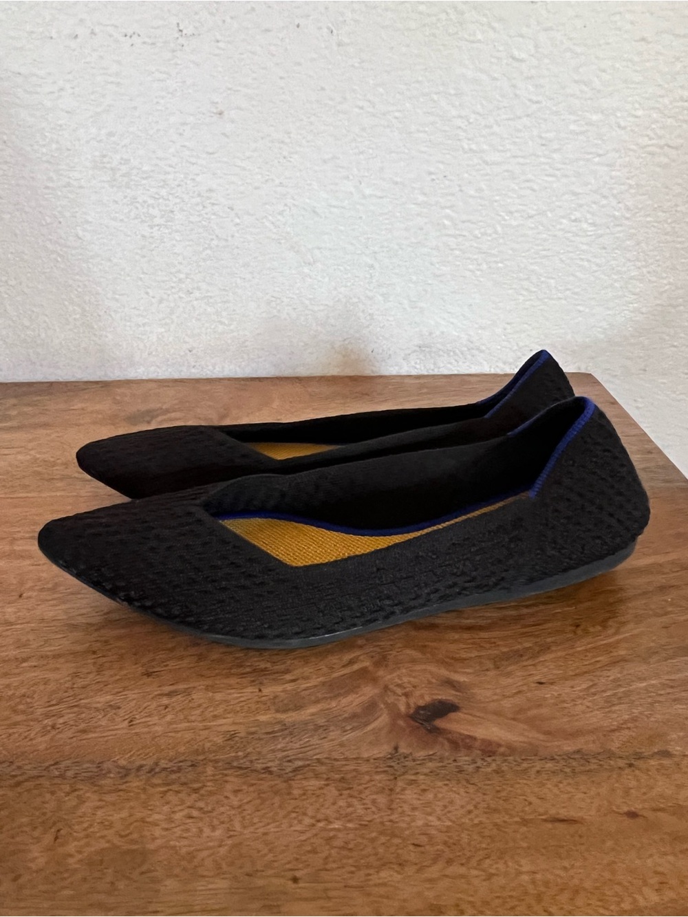 Rothy's The Point Ballet Flats Womens Black Pointed Toe Size 7.5 - Picture 4 of 9